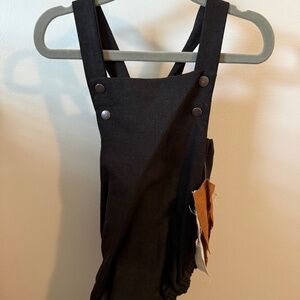 Black overall onesie